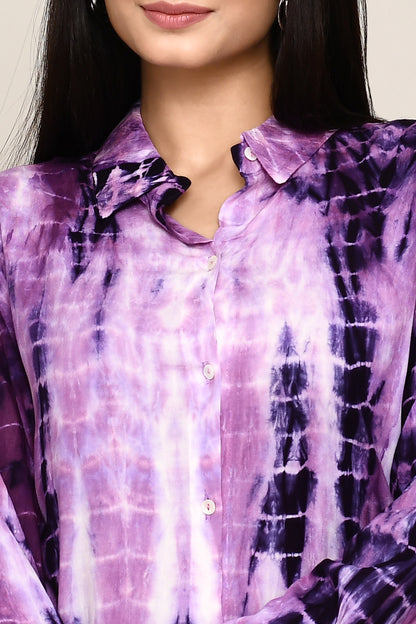 Purple Tie and Dye Shirt